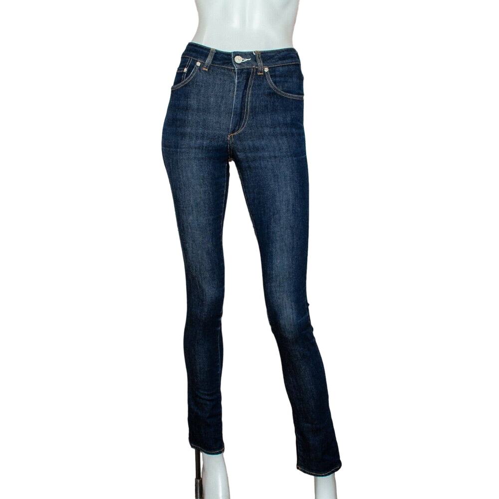 Acne Studios NEEDLE RAW Skinny Denim Jeans Dark Wash Size 26/32